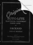 1935 - 1940 Auto-Lite Electrical Equipment Parts List for Packard Image