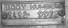 Briggs Body Number