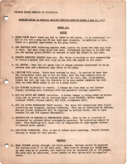 1932 Special Service Meeting Notes Image