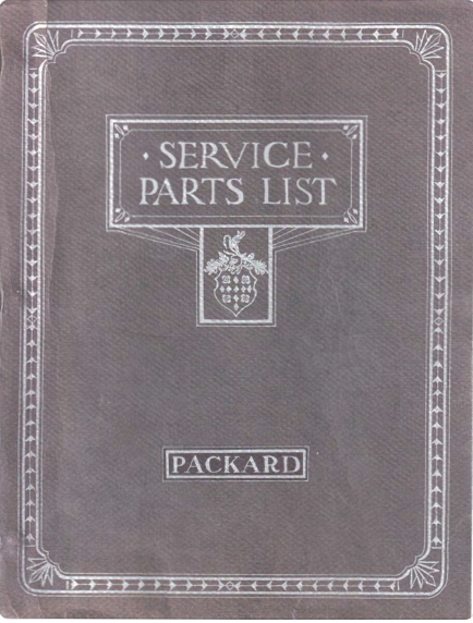 1932-1937 Packard Twelve Parts List Image