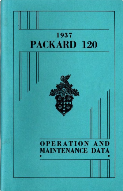 1937 Packard 120 Owner's Manual Image