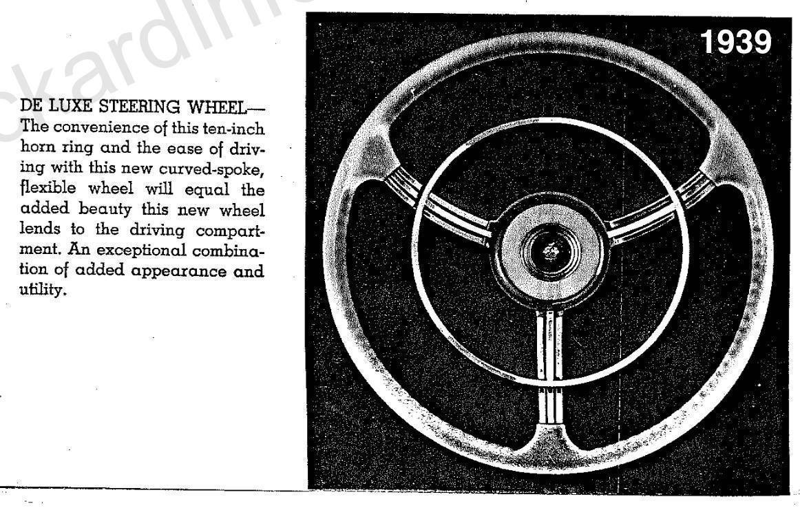 Banjo steering wheel [Pre-War (1899-1942)] - Packard Motor Car Information