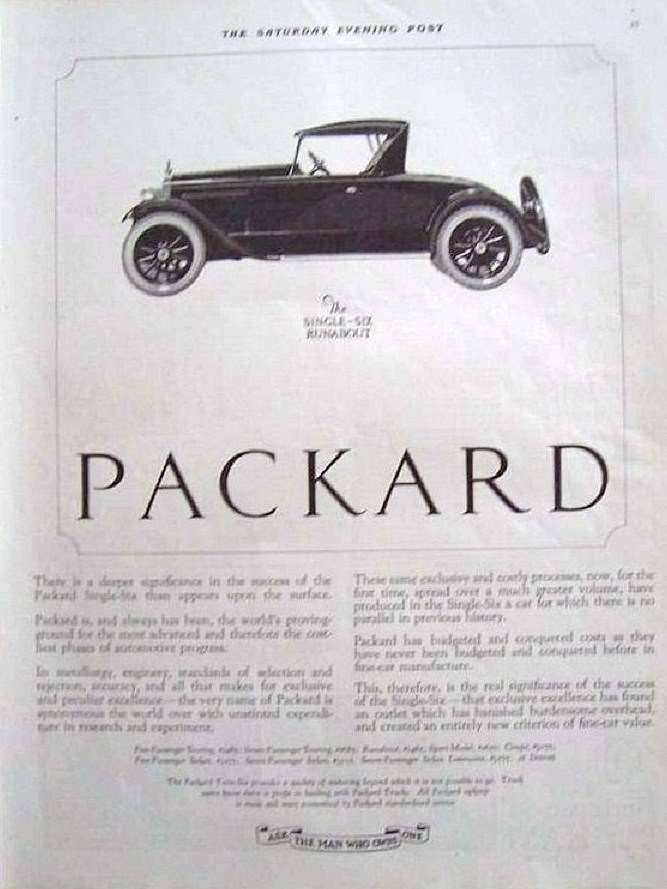 1922 PACKARD ADVERT-B&W
