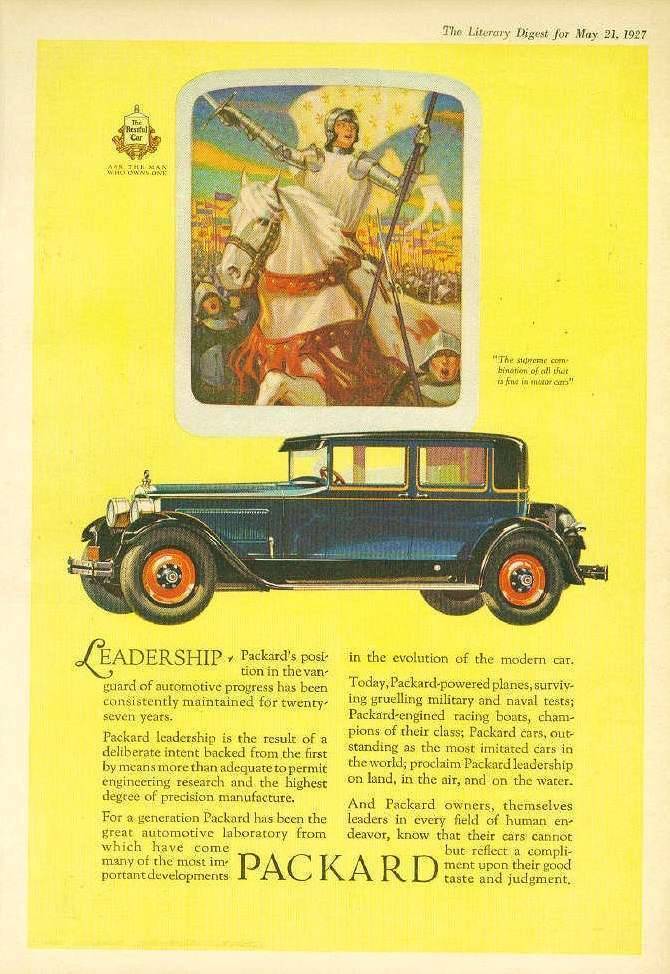 1927 PACKARD ADVERT - 'LEADERSHIP'
