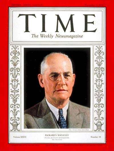 Time Nov 4, 1935 Vol XXVI No 19 - James Alvan Macauley