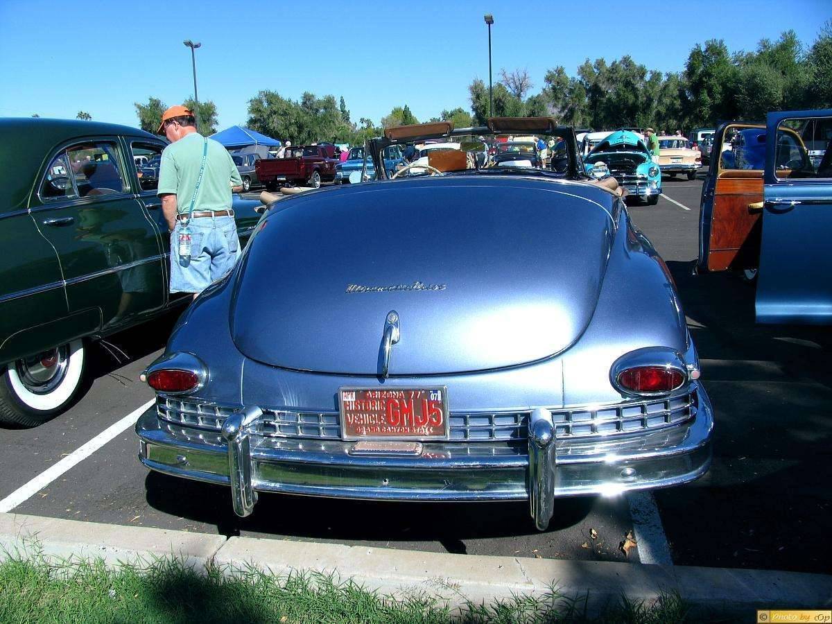 Packard 1950 Super Deluxe 2dr cnvt Blu rear-1 