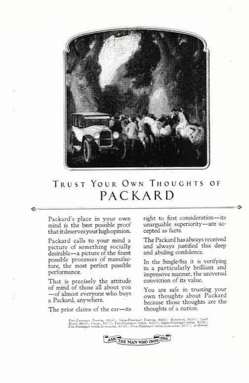 1923 PACKARD ADVERT-B&W