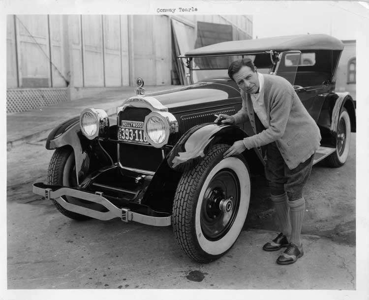 1924 Packard 226 sport model, owner Conway Tearle testing tire