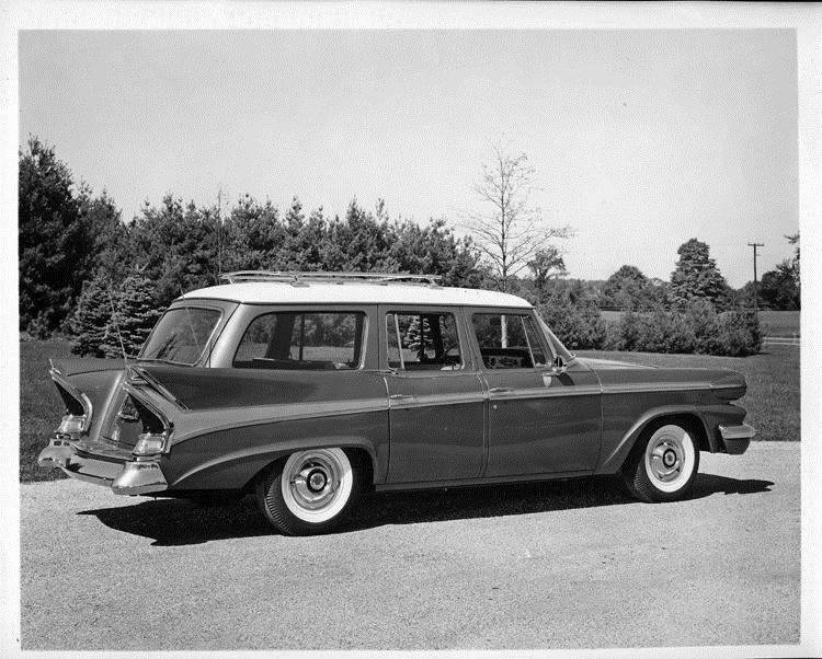 1958 Packard station wagon, seven-eights rear right view