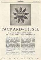 1931 PACKARD DIESEL AIRPLANE ADVERT-B&W