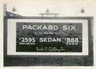1928 PACKARD SIX BILLBOARD ADVERT SIGN-B&W