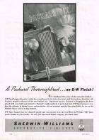 1937 PACKARD SHERWIN-WILLIAMS ADVERT-B&W