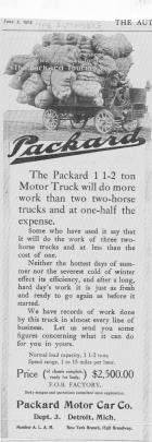 1905 PACKARD TRUCK ADVERT-B&W