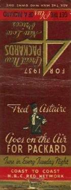 1937 PACKARD FACTORY MATCHBOOK ADVERT