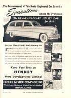 1950 PACKARD-HENNEY ADVERT-B&W