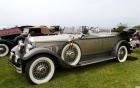 1929 Packard Dietrich Dual Cowl Phaeton with top down - silver - fvl