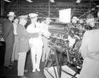 1940s JIMMY DOOLITTLE INSPECTING PACKARD RR ENGINE IN FACTORY