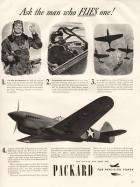 1942 PACKARD WWII ADVERT-B&W