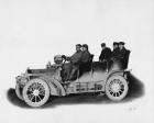 1905 Packard Model N touring car with driver and four male passengers