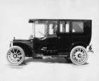 1908 Packard 30 Model UA limousine with side curtains enclosing driving compartment