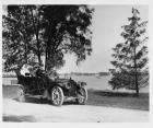 1909 Packard 30 Model UB touring car on Belle Isle with four passengers