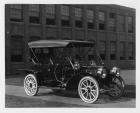 1909 Packard 30 Model UB close-coupled, right side, brick factory building in background