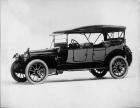 1914 Packard 2-38 two-toned phaeton, five-sixth front view, left side, top raised