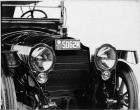 1914 Packard 2-38 standard touring car, close up of front headlamps