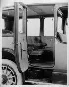 1914 Packard 2-38 limousine, view of interior, right side rear door opened
