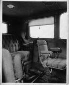 1914 Packard 2-38 salon limousine, right side view of rear interior