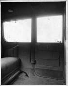 1917 Packard limousine, view of rear interior from side door