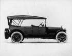 1917 Packard two-toned touring car, right side view, top raised