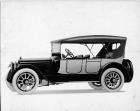 1917 Packard two-toned salon phaeton, seven-eights left front view, top raised
