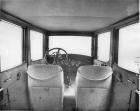 1918 Packard brougham, view of interior from back seat