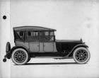 1918-1919 Packard two-toned phaeton, right side view, top raised, side curtains in place