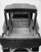 1918-1919 Packard landaulet, view from above of rear interior through collapsed rear quarter