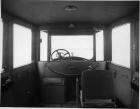 1918-1919 Packard limousine, view of interior showing right, forward-folding auxiliary seat