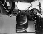 1922 Packard runabout, view of interior from passenger side door