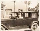1924 Packard sedan, Fielding H. Yost, University of Michigan football coach, behind wheel