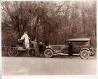 1924 Packard touring car and 1899 Packard model A, face to face