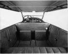 1924 Packard touring car interior from rear seat, top raised