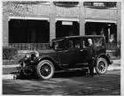 1924 Packard sedan, parked in front of John W. Radke Funeral Home, Milwaukee, Wis.