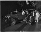 1925-1926 Packard touring car with newsreel cameramen in Riverside, Calif.