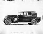 1926 Packard all weather town cabriolet, left side view, spare and trunk have leather covers