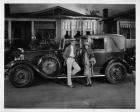 1927 Packard stationary town cabriolet with actors Neil Hamilton and Olive Borden