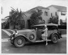 1927 Packard phaeton, actress Gilda Grey at driver's door