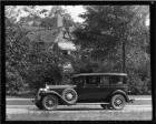 1928 Packard inside drive limousine, seven-eights left front view, on residential street
