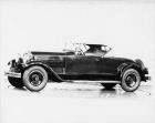 1930 Packard roadster, seven-eighths left front view, top raised