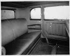 1930 Packard sedan, view of rear interior through rear passenger door
