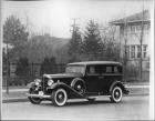 1933 Packard sedan, three-quarter left side view, parked on street